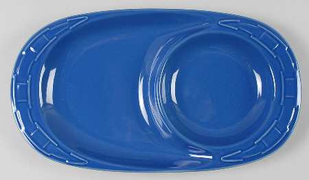 Woven Traditions Cornflower Oval Snack Tray