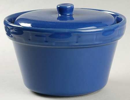 Woven Traditions Cornflower 1 Qt Round Covered Casserole