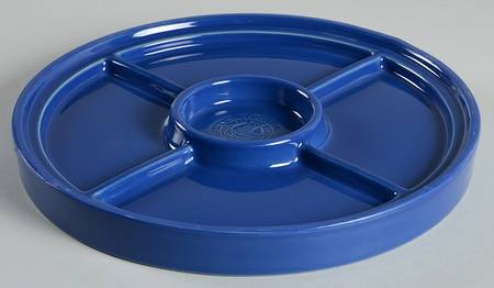 Woven Traditions Cornflower Divided Plate for 8-in-1 Entertainer Set