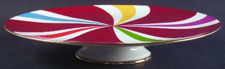 Peppermint Twist 11" Diameter Pedestal Cake Stand