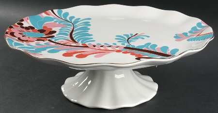 Gwinnett Lane Cream 12" Diameter Pedestal Cake Stand
