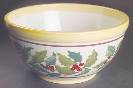 American Holly 10" Round Vegetable Bowl