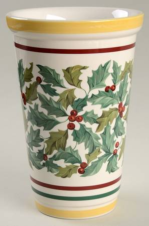 American Holly 8" Vase