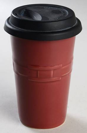 Woven Traditions Paprika Travel Tumbler & Silicone/Plastic Lid