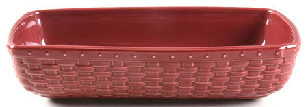 Woven Traditions Paprika 12" Rectangular Vegetable Bowl
