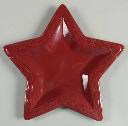 Woven Traditions Paprika 10" Star Shaped Plate