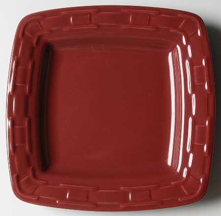 Woven Traditions Paprika Square Luncheon Plate