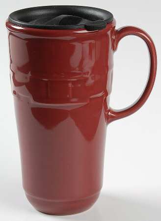 Woven Traditions Paprika Travel Mug & Plastic Lid