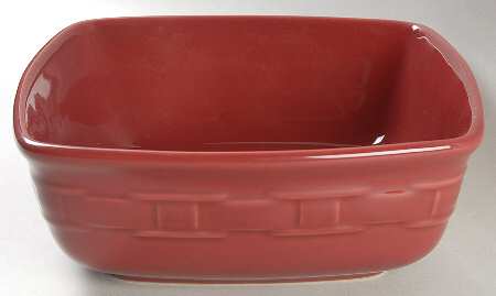 Woven Traditions Paprika 8" Square Vegetable Bowl