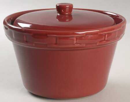 Woven Traditions Paprika 1 Qt Round Covered Casserole