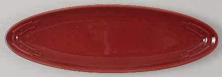Woven Traditions Paprika 12" Oval Narrow Tray