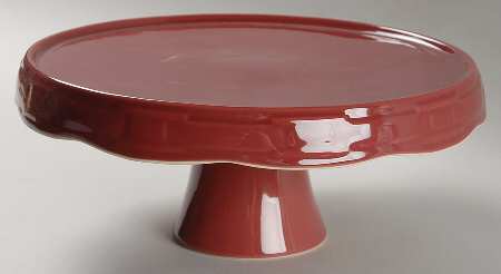 Woven Traditions Paprika 11" Diameter Pedestal Cake Stand