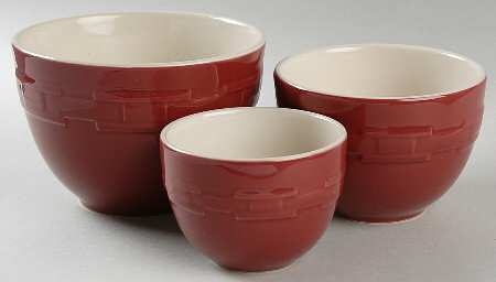 Woven Traditions Paprika (3 Piece) Nesting Bowl Set (3", 4", 5")