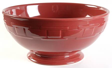 Woven Traditions Paprika 10" Footed Bowl