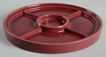 Woven Traditions Paprika Divided Plate for 8-in-1 Entertainer Set
