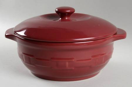 Woven Traditions Paprika 2.5 Qt Round Covered Casserole