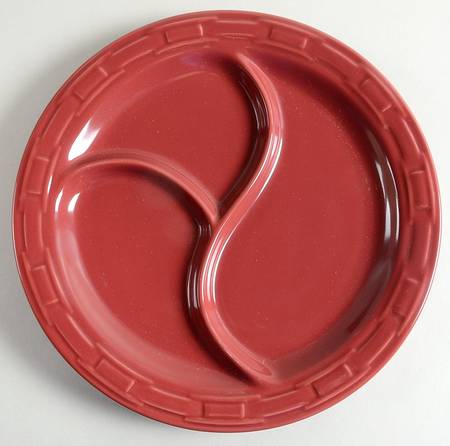 Woven Traditions Paprika (3 Part) Divided Plate