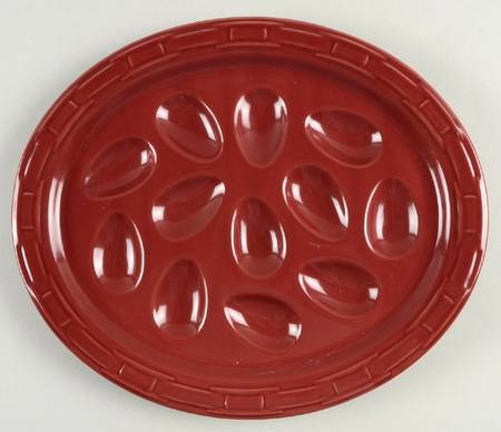 Woven Traditions Paprika Deviled Egg Platter by Longaberger
