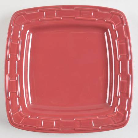 Woven Traditions Paprika Square Luncheon Plate