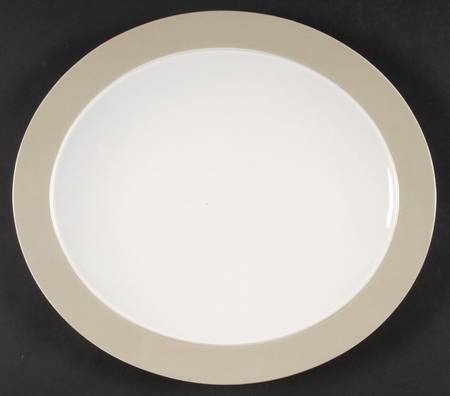 Ubiquity Willow Green 15" Oval Serving Platter