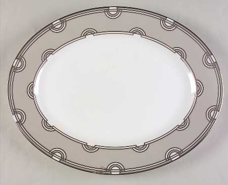 Corona Grove Platinum 13" Oval Serving Platter