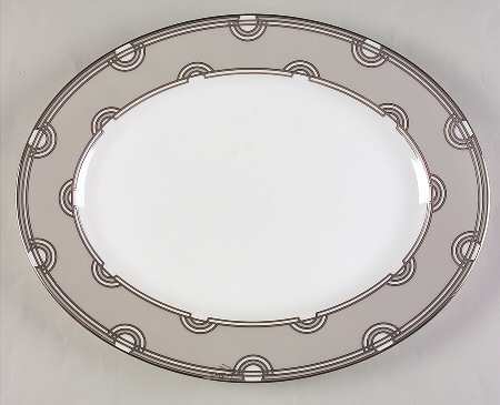 Corona Grove Platinum 13" Oval Serving Platter