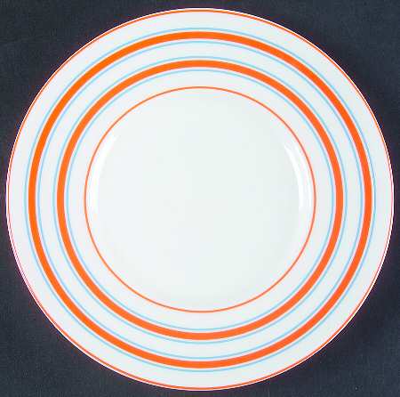 Cays Stripe Orange Dessert/Pie Plate