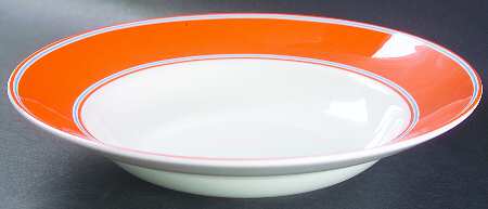 Cays Stripe Orange 9" Soup/Pasta Bowl