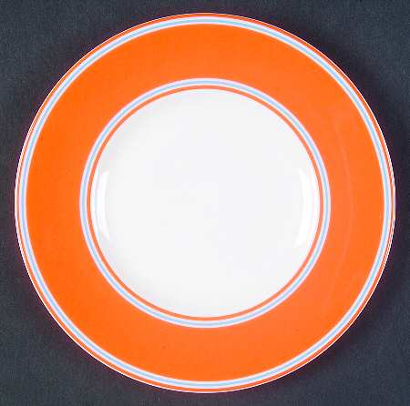 Cays Stripe Orange Party Plate