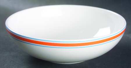 Cays Stripe Orange Fruit/Dessert (Sauce) Bowl