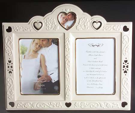 Floating Hearts Invitation Frame (Holds a 5x7 Invitation & Photo)