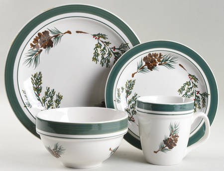 Evergreen 4 Piece Place Setting by LL Bean