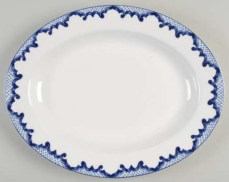 Mandarin Blue 13" Oval Serving Platter