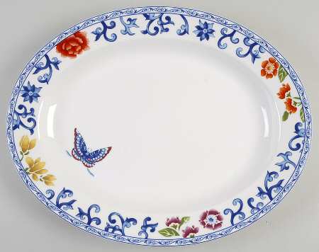 Mandarin Blue 16" Oval Serving Platter