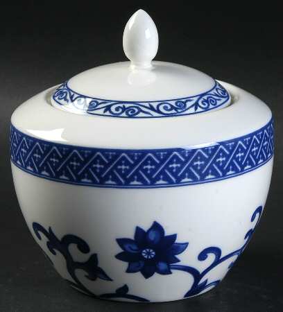 Mandarin Blue Sugar Bowl & Lid
