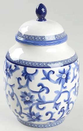 Mandarin Blue Large Canister & Lid