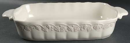 Vintage Vine Cream 16" Rectangular Baker by Longaberger