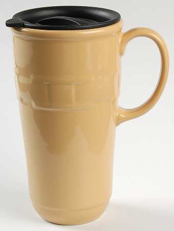 Woven Traditions Butternut Travel Mug & Plastic Lid