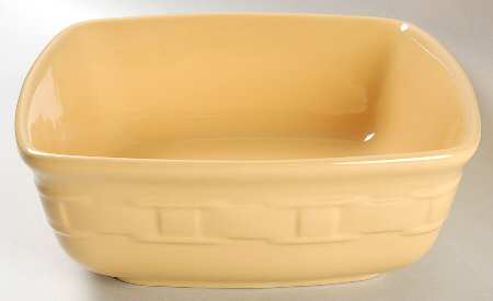 Woven Traditions Butternut 8" Square Vegetable Bowl