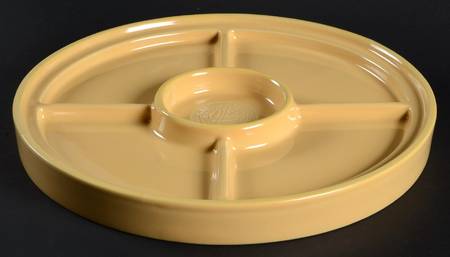 Woven Traditions Butternut Divided Plate for 8-in-1 Entertainer Set
