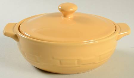 Woven Traditions Butternut 1.50 Pt Round Covered Casserole