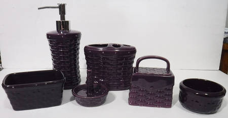 Woven Traditions Eggplant Lotion Dispenser