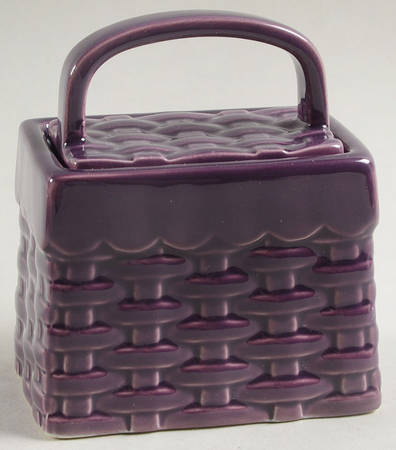 Woven Traditions Eggplant Trinket Box & Lid