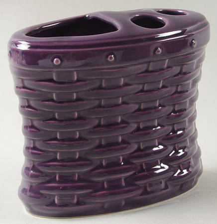 Woven Traditions Eggplant Toothbrush Holder