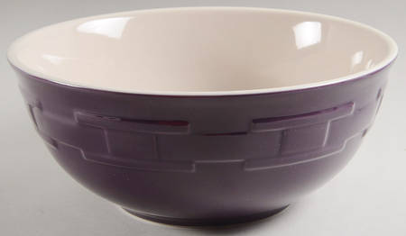 Woven Traditions Eggplant 11" Round Serving Bowl