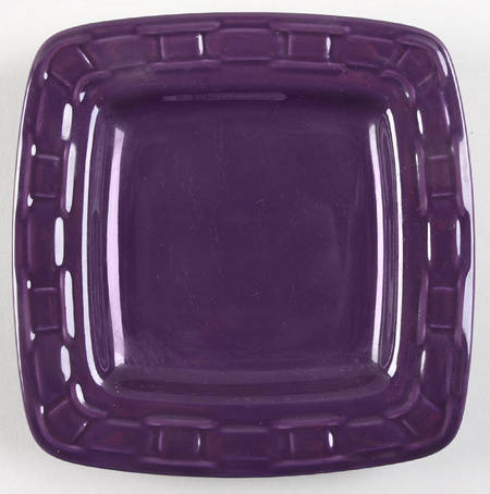 Woven Traditions Eggplant Square Bread & Butter Plate