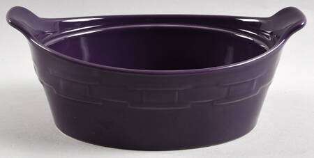 Woven Traditions Eggplant 20 Oz Small Oval Casserole No Lid