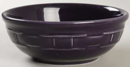 Woven Traditions Eggplant Coupe Cereal Bowl