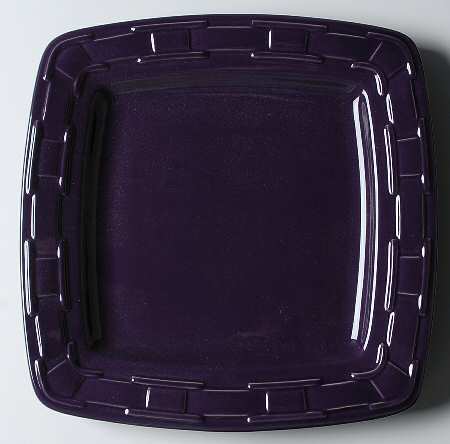 Woven Traditions Eggplant Square Dinner Plate