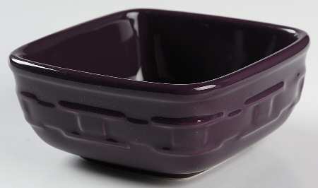 Woven Traditions Eggplant Square Cereal Bowl